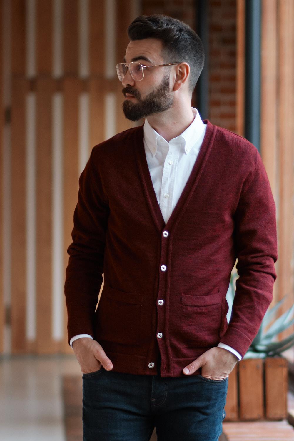Stone-neuletakki, Burgundi, M, 1 LK, #7223