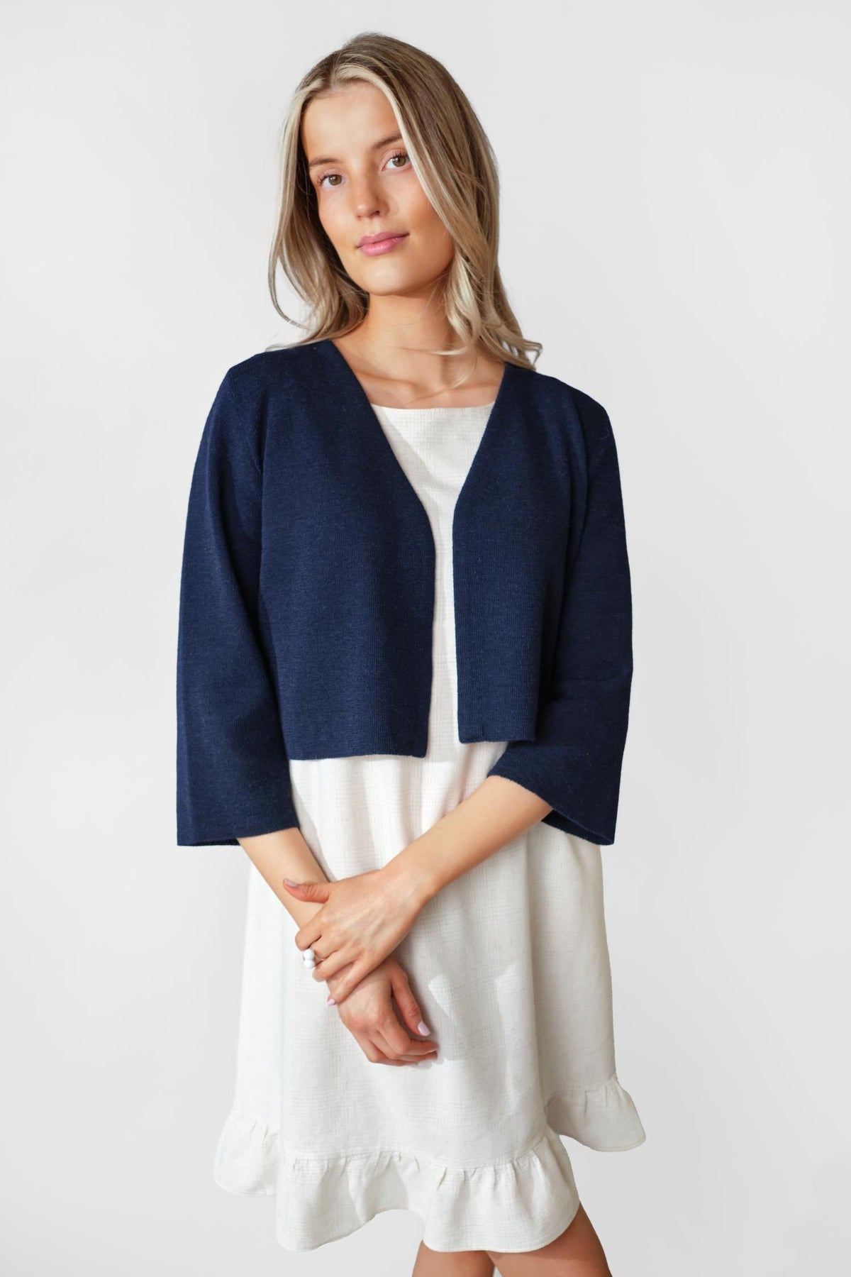 Haiku-neuletakki, Navy, S, 1 LK, #7410