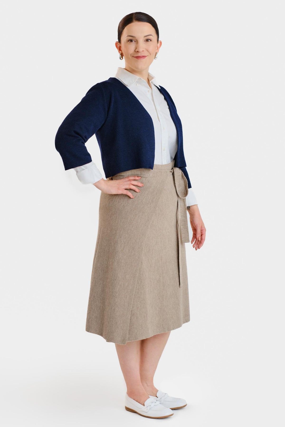 Haiku-neuletakki, Navy, M, 1 LK, #7411