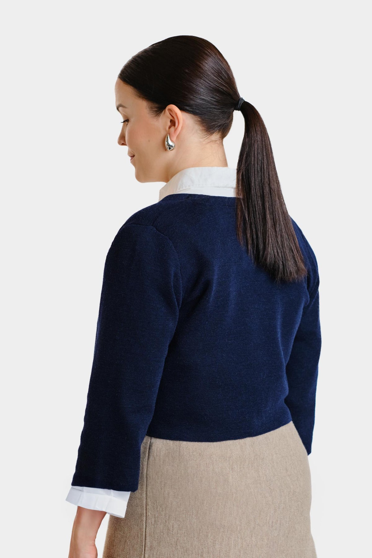 Haiku-neuletakki, Navy, M, 1 LK, #7411