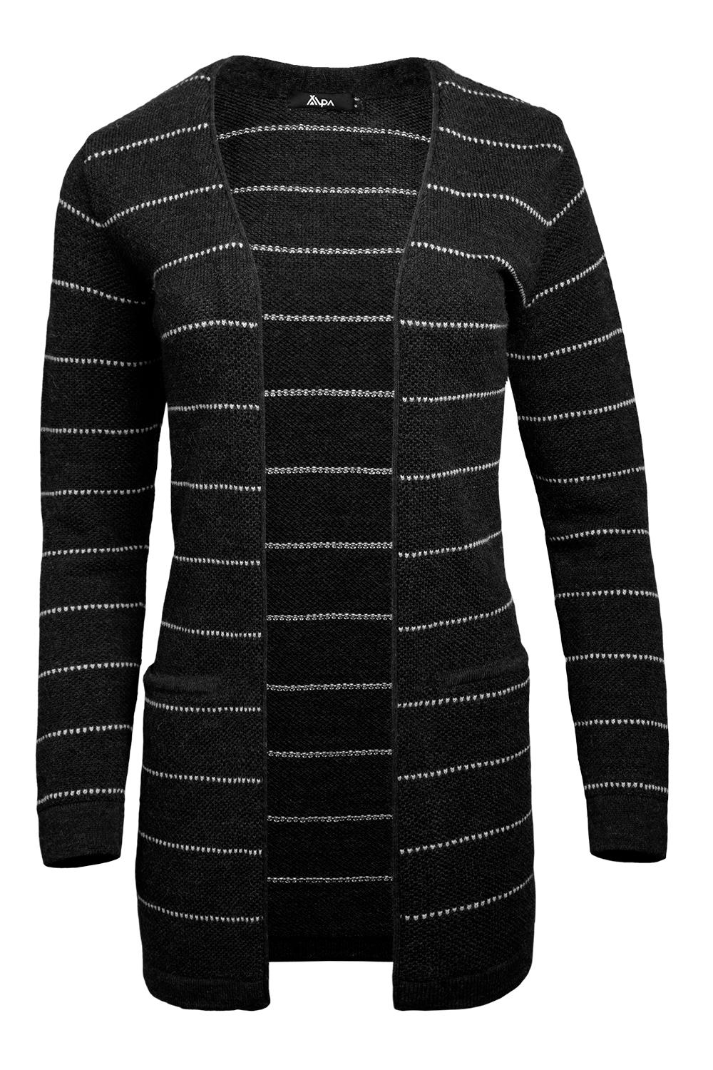 Line-neuletakki, Tummanharmaa, XS, 2 LK, #5952