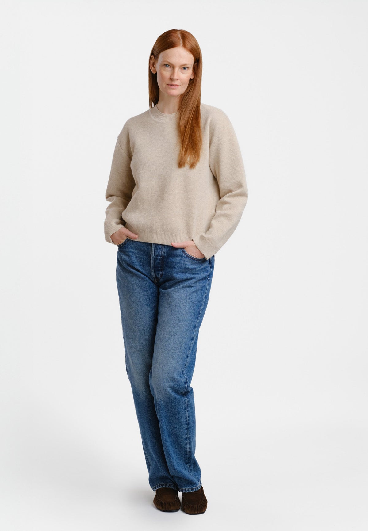 Sees-neulepaita, Beige, XXL, 1 LK, #7434