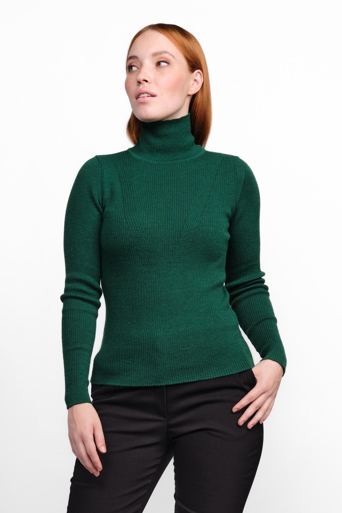 Stripe-neule, Smaragdi, S, 1 LK, #7524