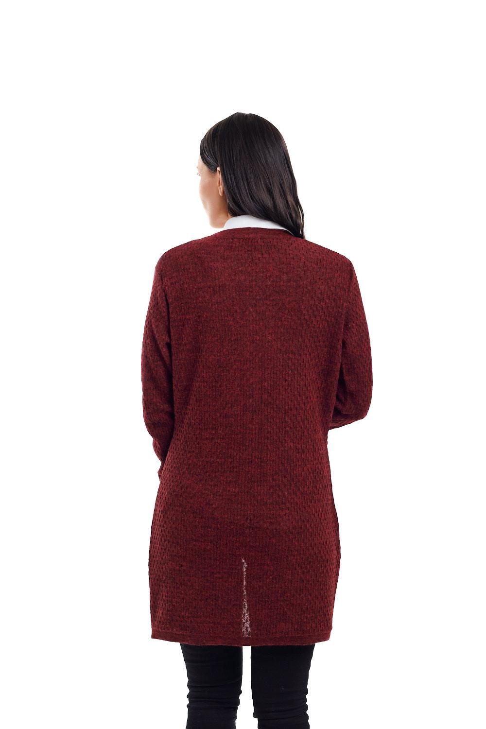 Drizzle-neuletakki, Burgundi, XS, 2 LK, #6214