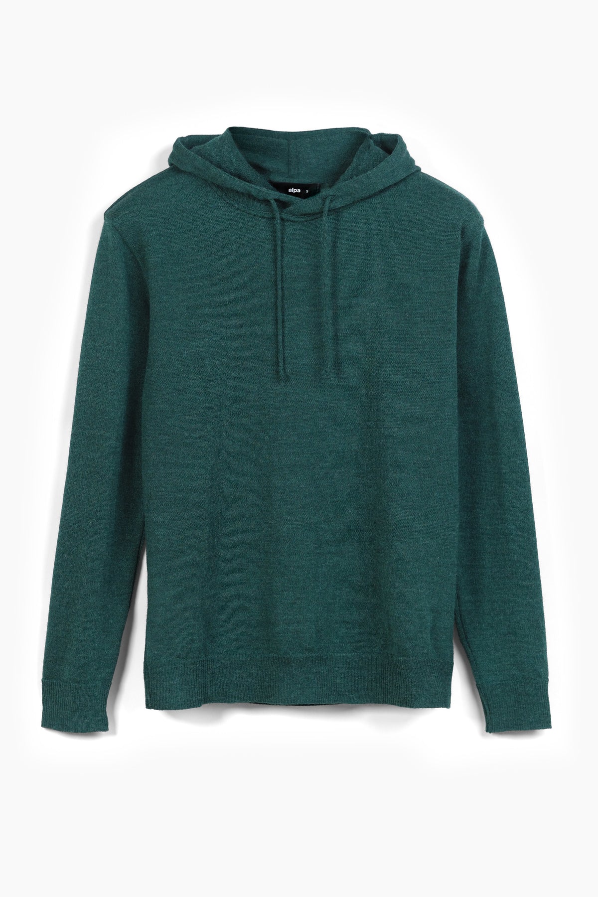Hoodie-alpakkahuppari, sinivihreä