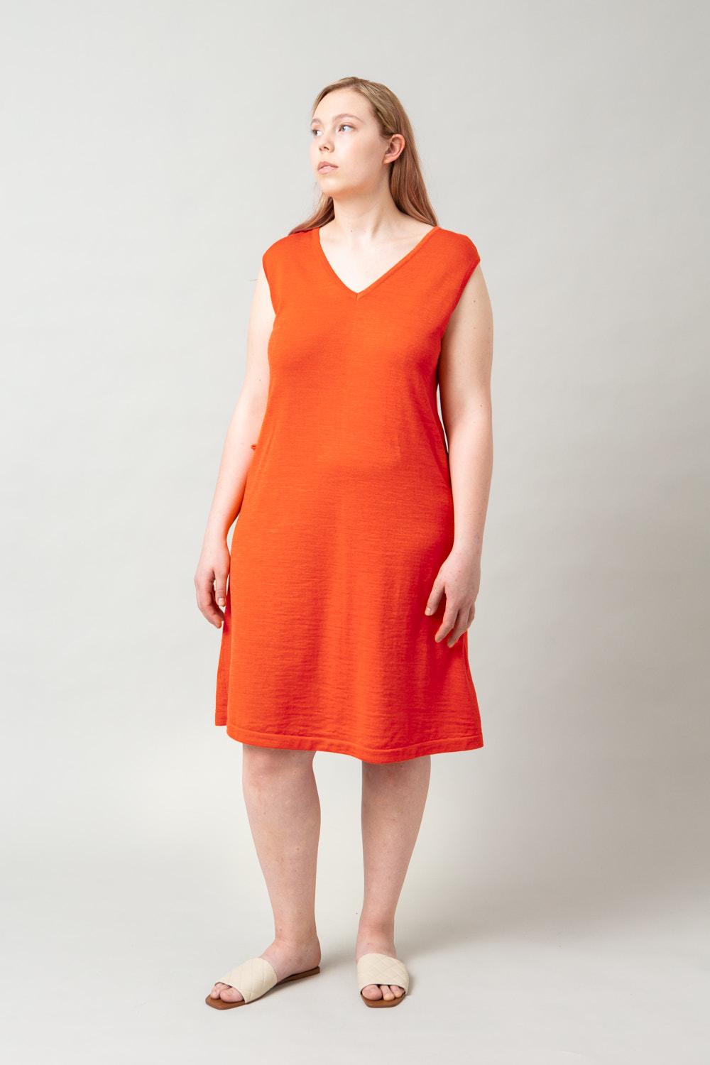 Bellflower-hihaton mekko, Oranssi, XS, 2 LK, #5384