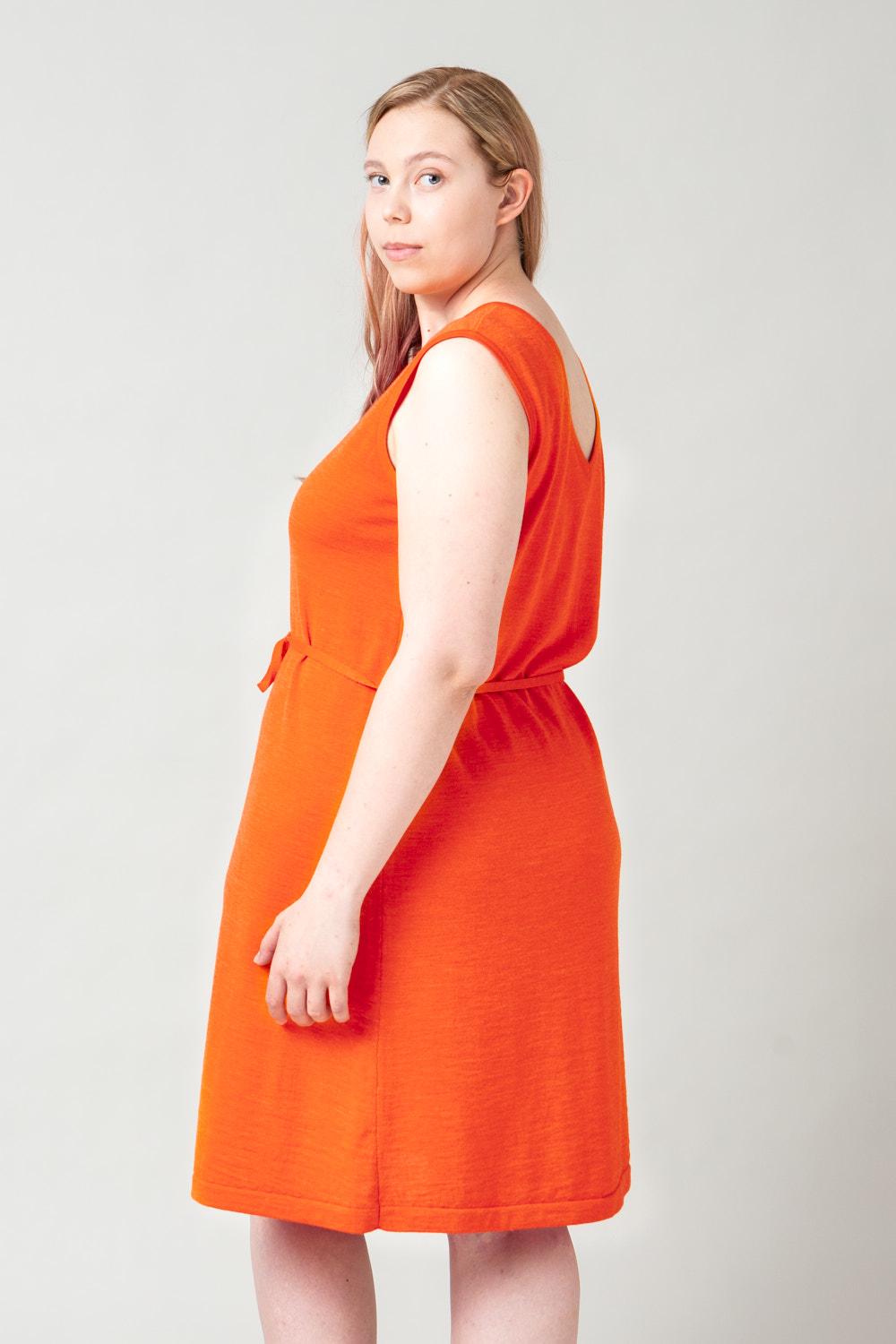 Bellflower-hihaton mekko, Oranssi, XS, 2 LK, #5384