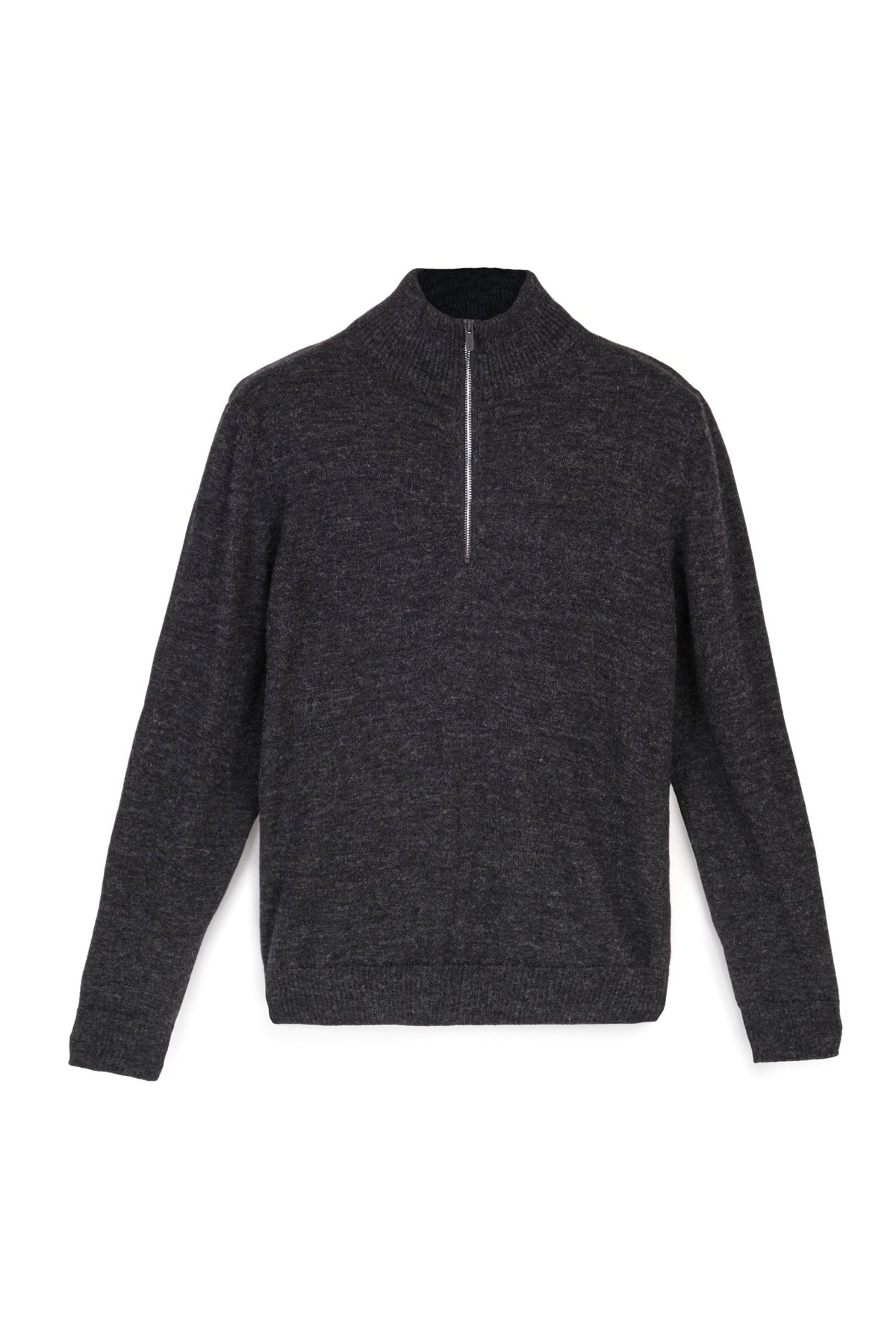 Half Zip-neulepusero, Hiilenharmaa, XXL, 1 LK, #7297