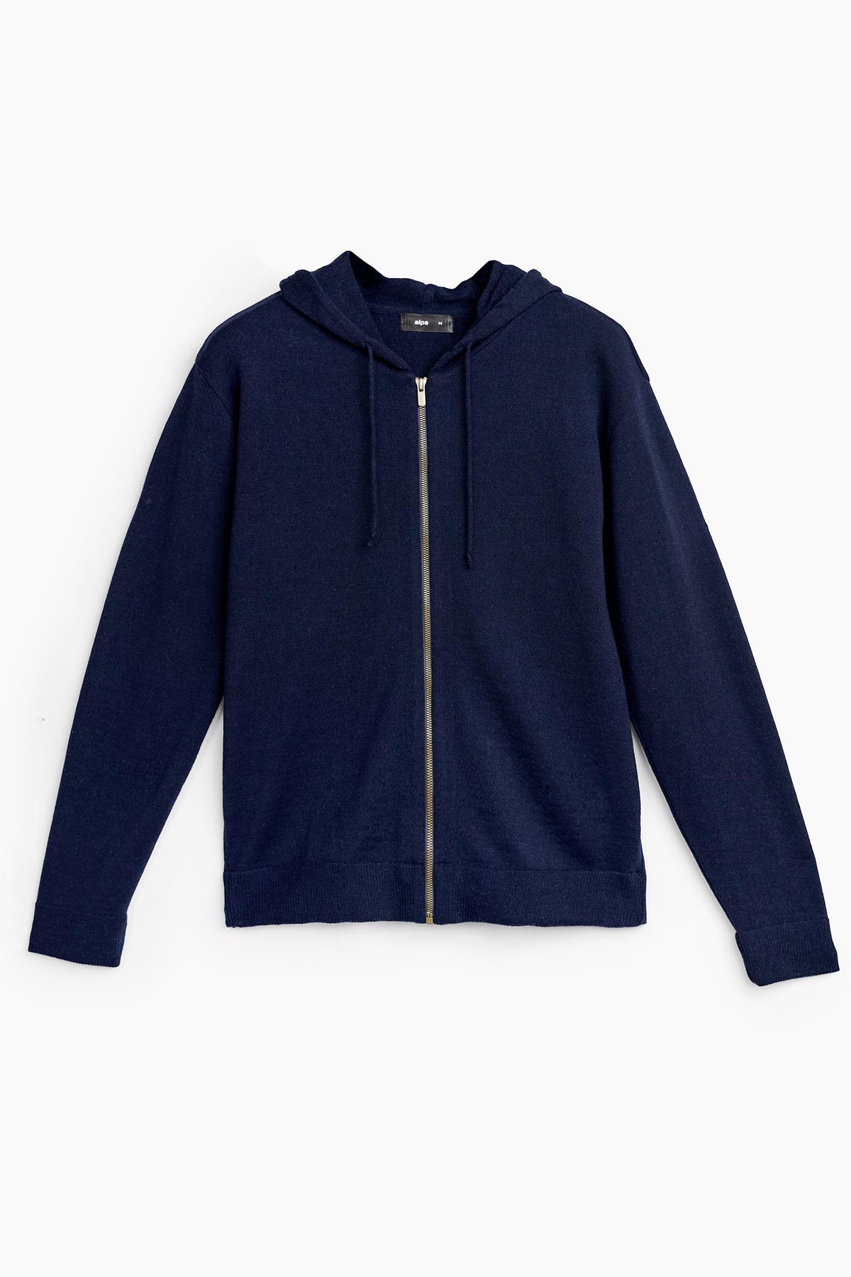 Hoodie Zip alpakkahuppari, navy