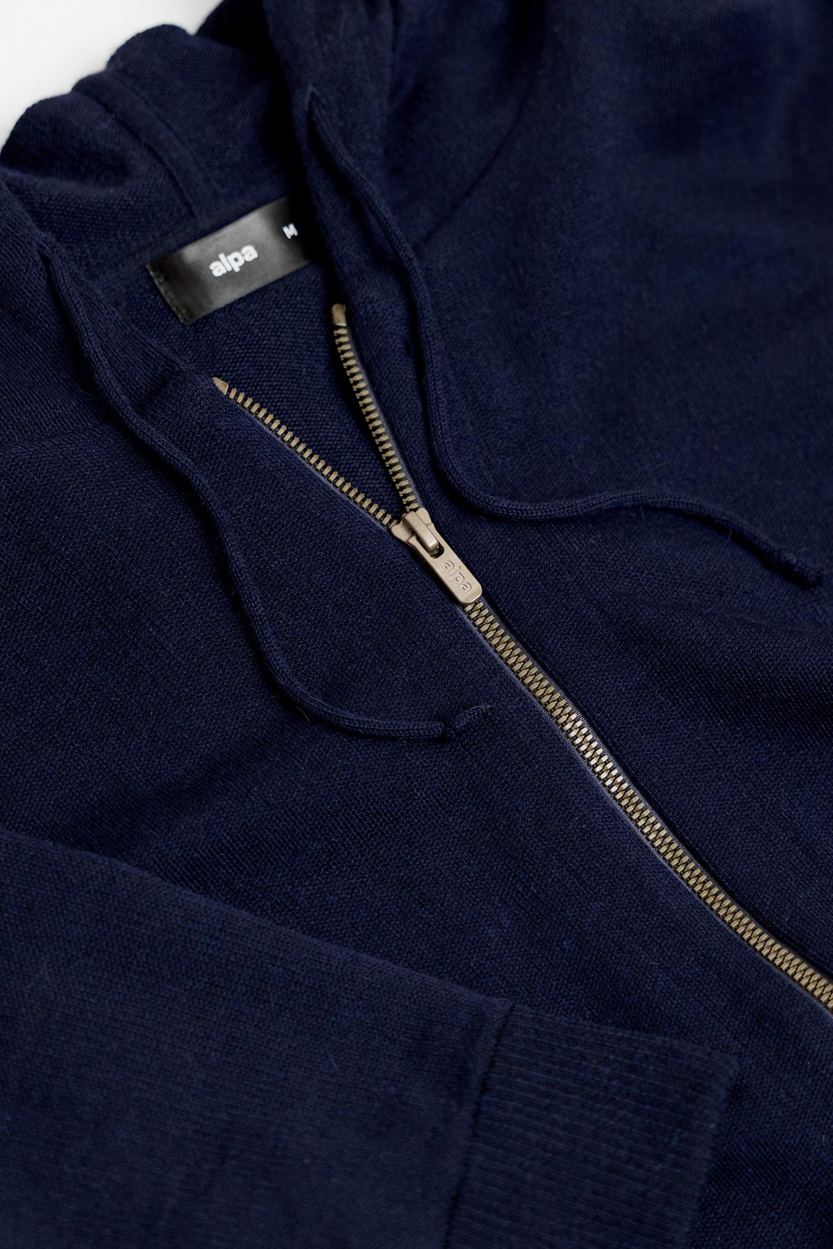 Hoodie Zip alpakkahuppari, navy