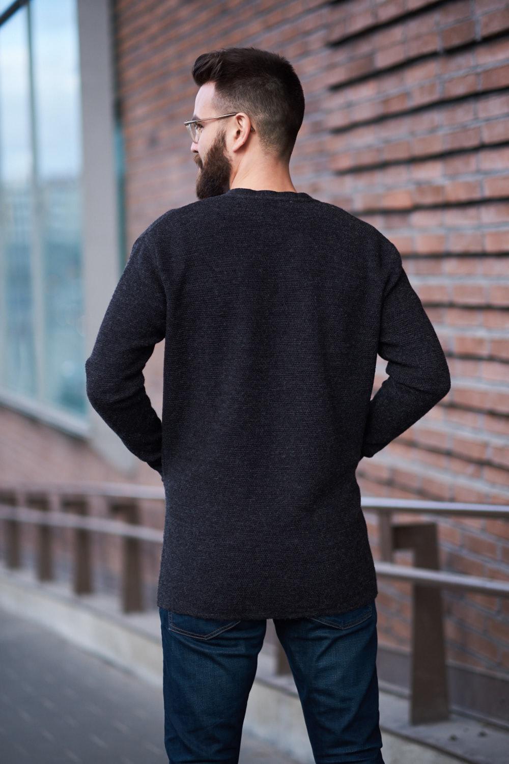 Edge-neuletakki, Tummanharmaa, XS, 1 LK, #7108
